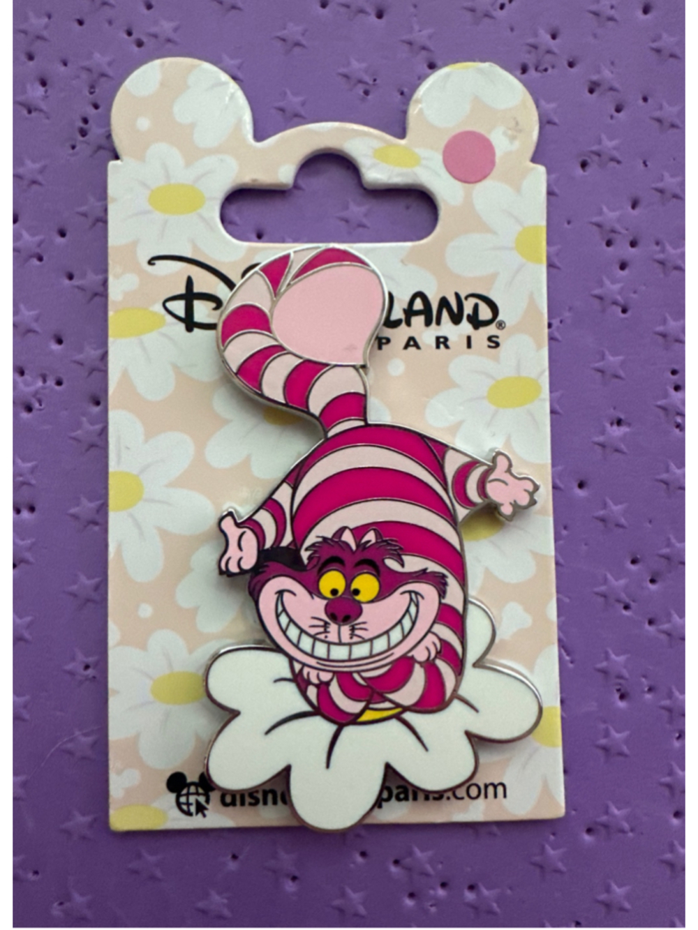 Disneyland Paris DLP Cheshire Cat Alice in Wonderland Flower 2024 Pin